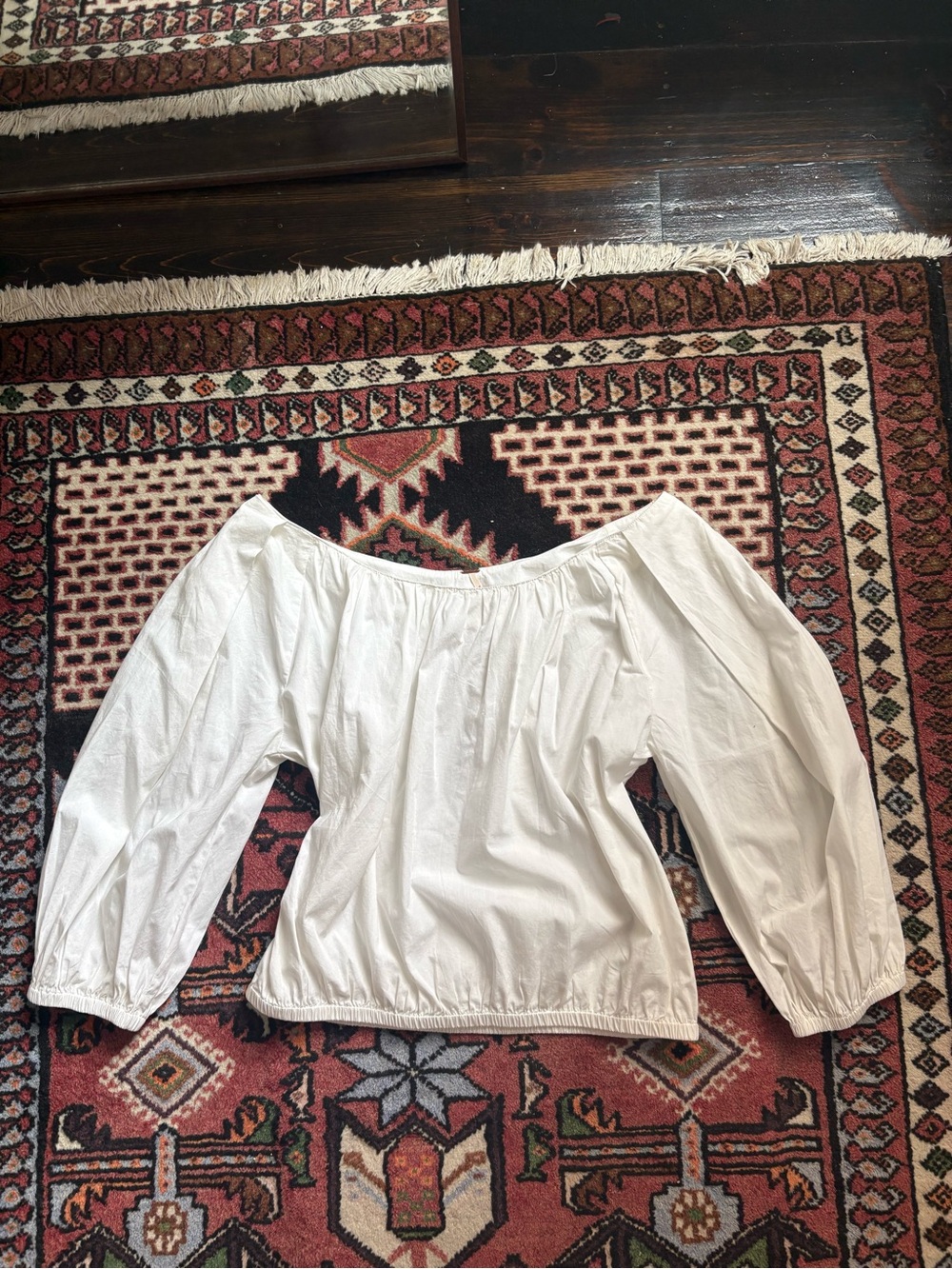 Free People White Off-Shoulder Peasant Blouse - Women Tops - Picture 3 of 4
